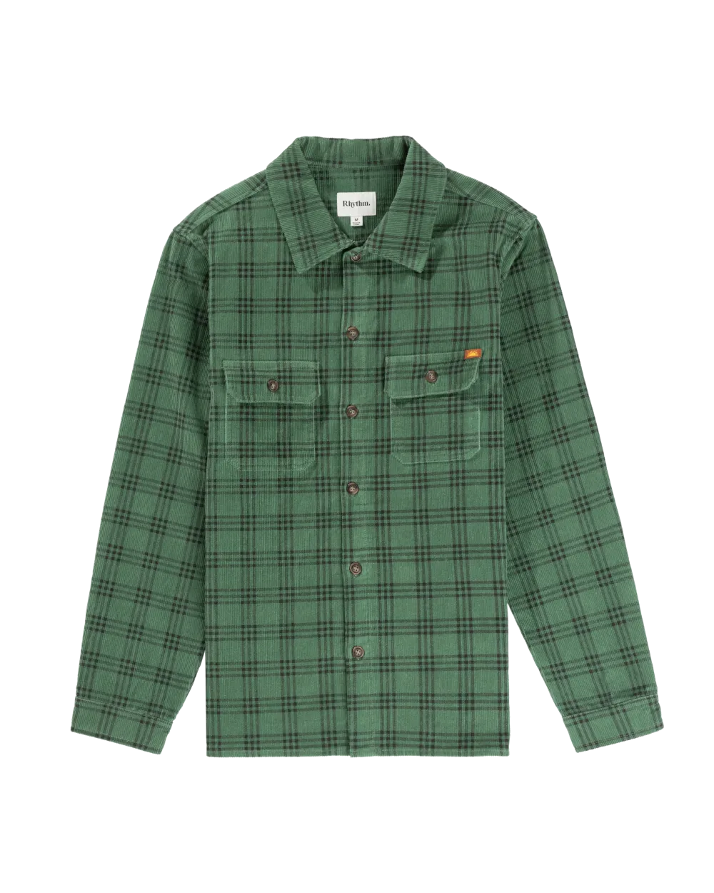 Cord Check Shirt in Green