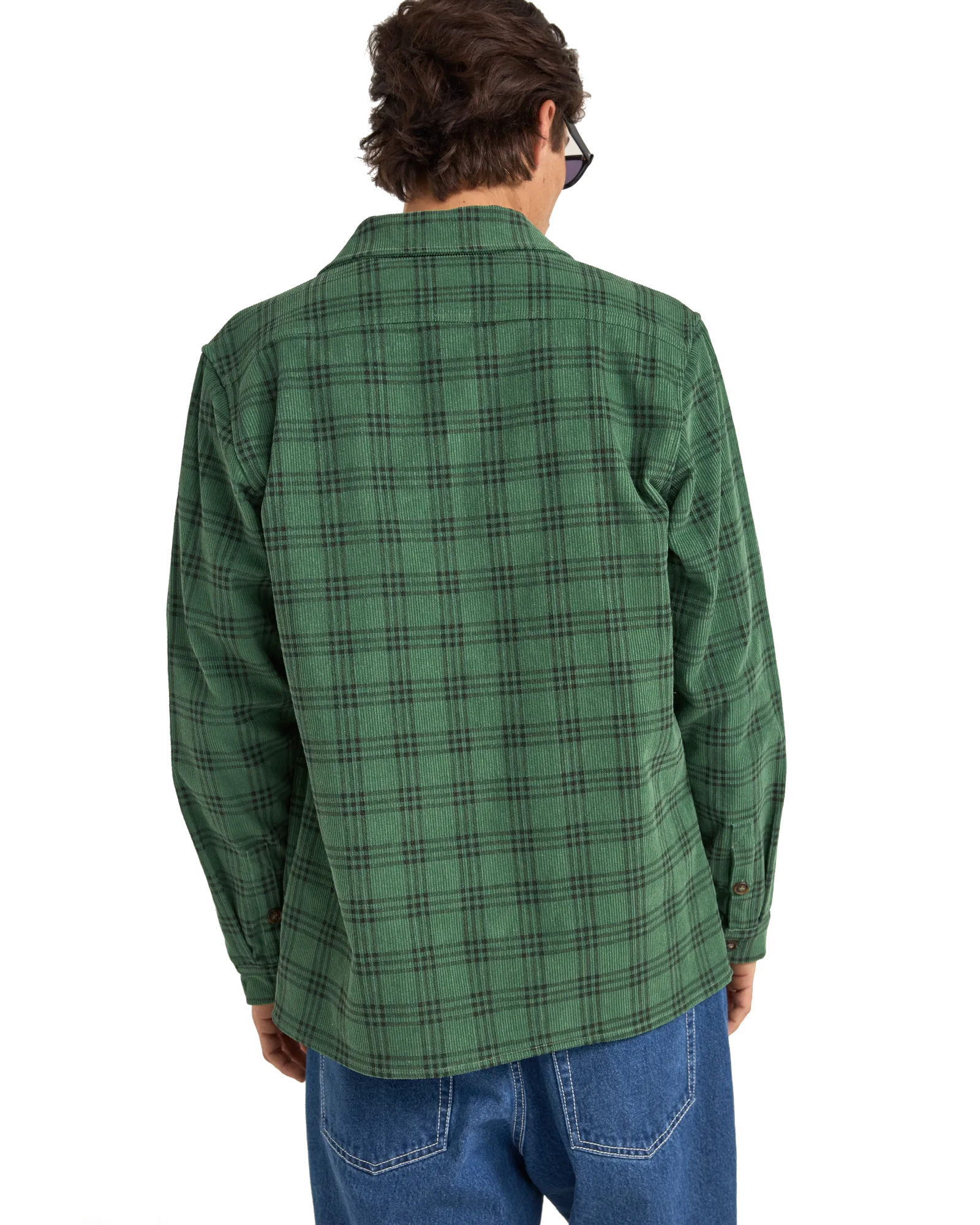 Cord Check Shirt in Green