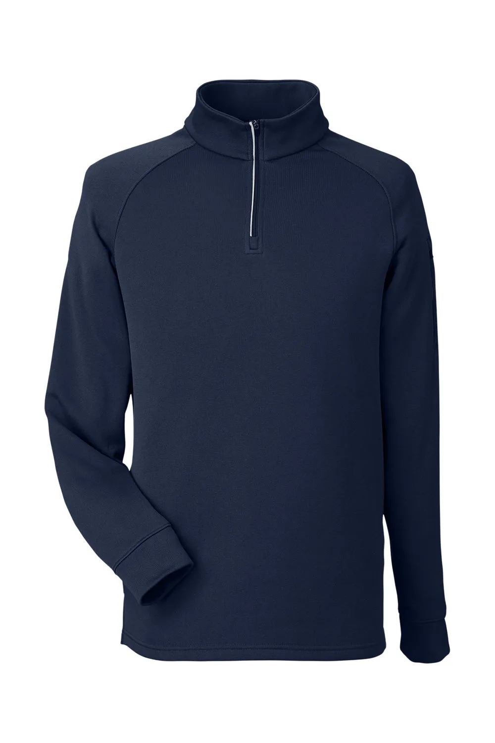 Core 365 Mens Fusion ChromaSoft Anti Static Fleece 1/4 Zip Sweatshirt w/ Pocket - Classic Navy Blue