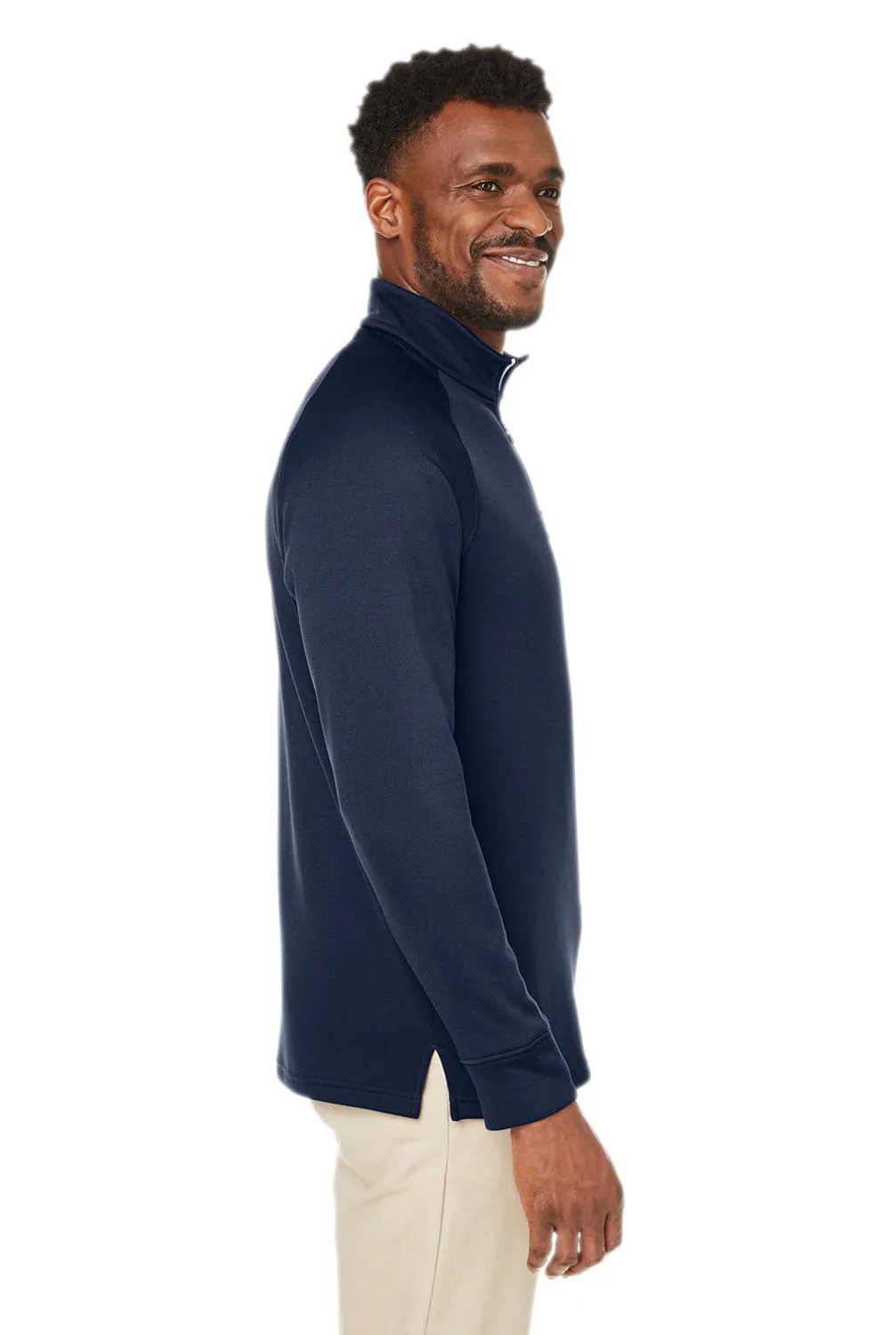 Core 365 Mens Fusion ChromaSoft Anti Static Fleece 1/4 Zip Sweatshirt w/ Pocket - Classic Navy Blue