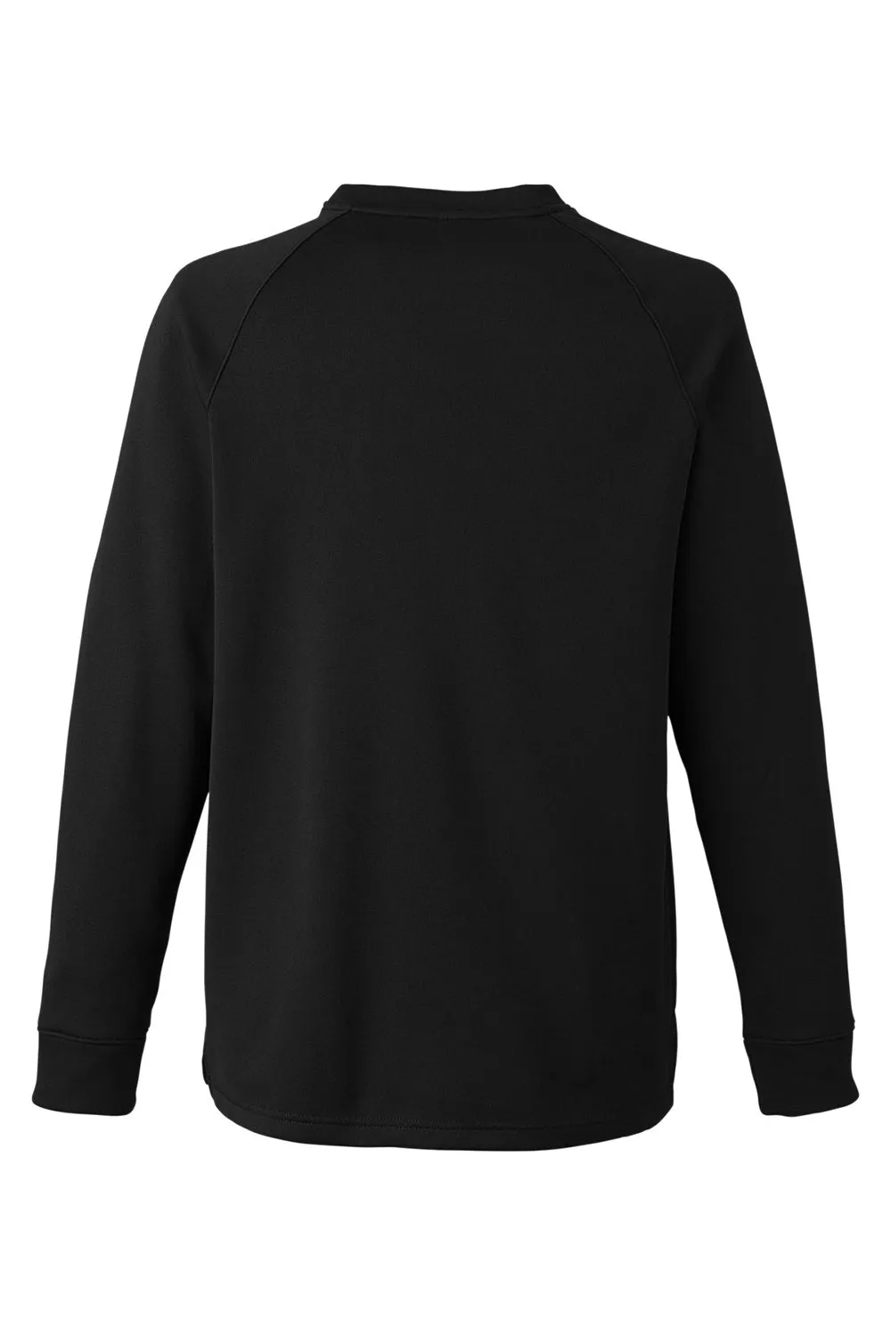 Core 365 Mens Fusion ChromaSoft Anti Static Fleece Crewneck Sweatshirt w/ Pocket - Black - Closeout