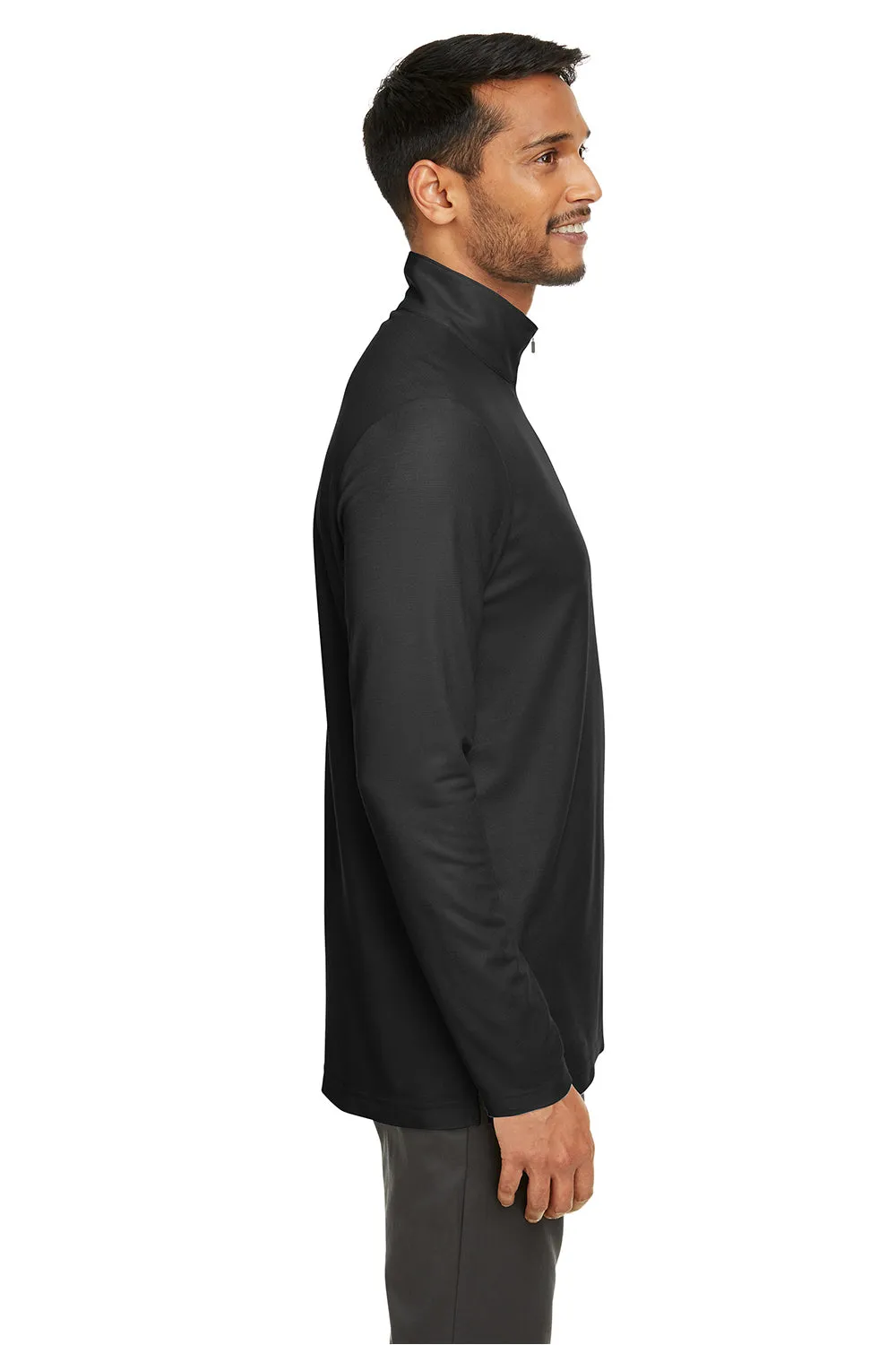 Core 365 Mens Fusion ChromaSoft Performance Moisture Wicking Pique 1/4 Zip Sweatshirt - Black