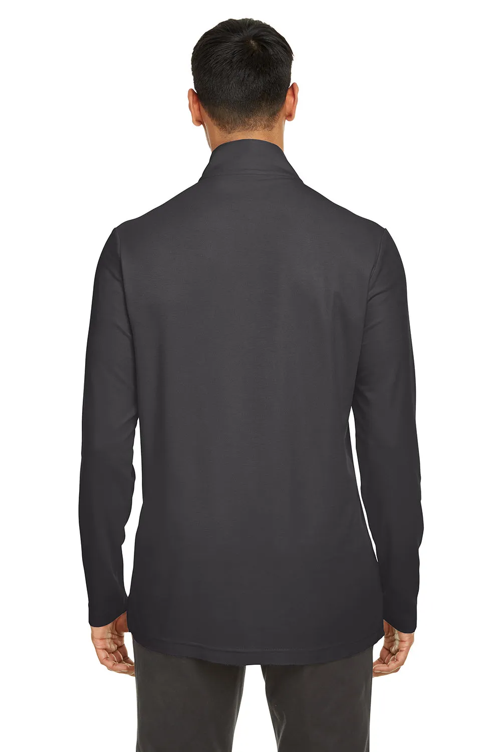Core 365 Mens Fusion ChromaSoft Performance Moisture Wicking Pique 1/4 Zip Sweatshirt - Carbon Grey