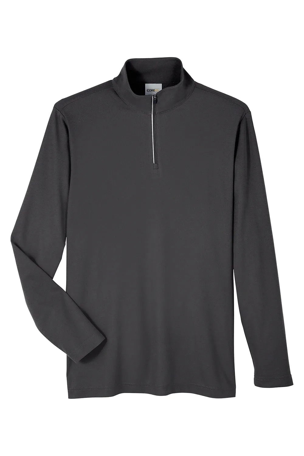 Core 365 Mens Fusion ChromaSoft Performance Moisture Wicking Pique 1/4 Zip Sweatshirt - Carbon Grey