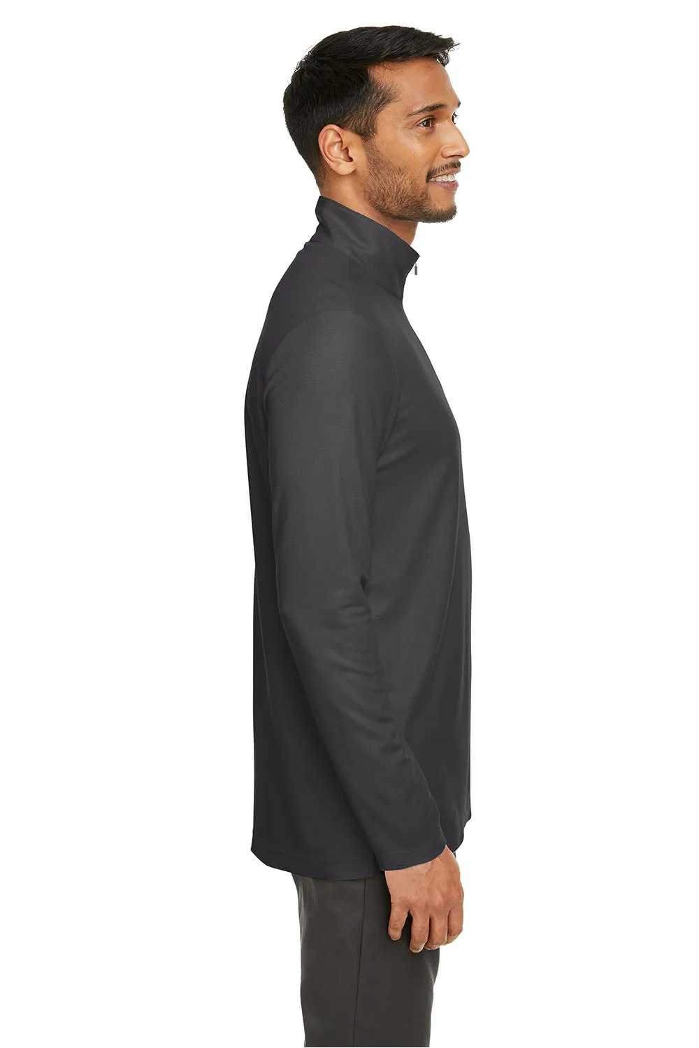 Core 365 Mens Fusion ChromaSoft Performance Moisture Wicking Pique 1/4 Zip Sweatshirt - Carbon Grey