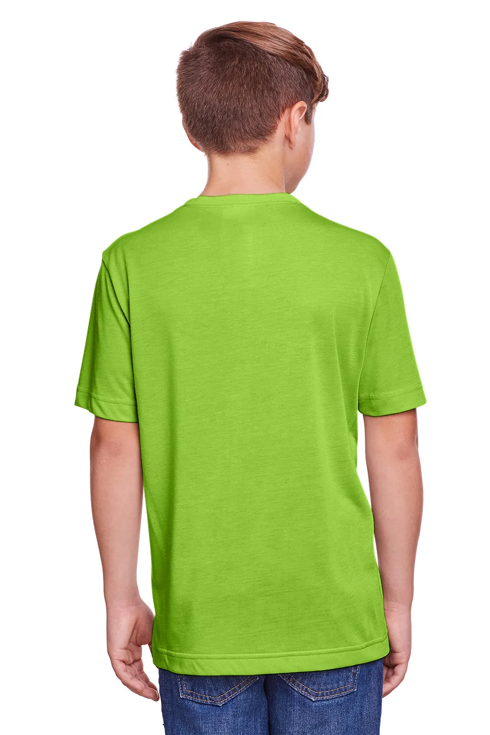 Core 365 Youth Fusion ChromaSoft Performance Moisture Wicking Short Sleeve Crewneck T-Shirt - Acid Green