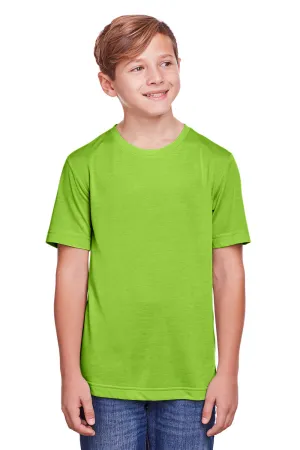 Core 365 Youth Fusion ChromaSoft Performance Moisture Wicking Short Sleeve Crewneck T-Shirt - Acid Green