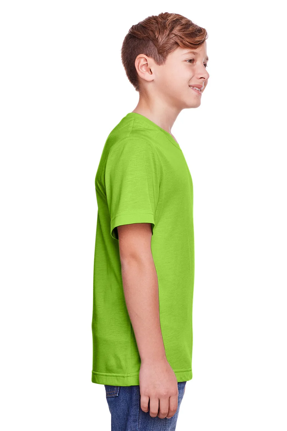 Core 365 Youth Fusion ChromaSoft Performance Moisture Wicking Short Sleeve Crewneck T-Shirt - Acid Green