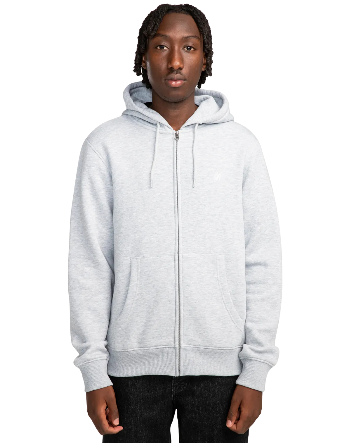Cornell Classic Zip Hoodie in Mid Grey Heather