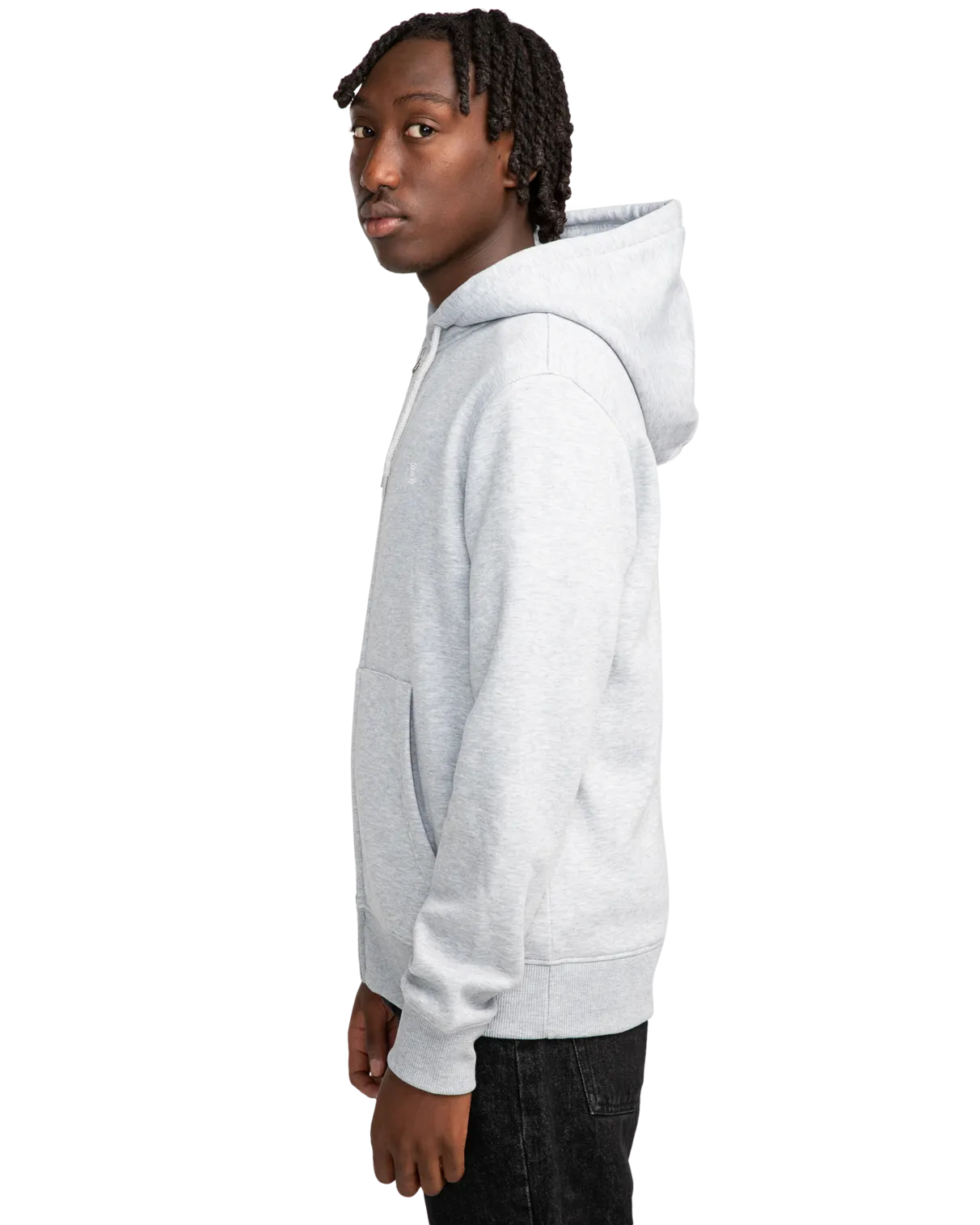 Cornell Classic Zip Hoodie in Mid Grey Heather