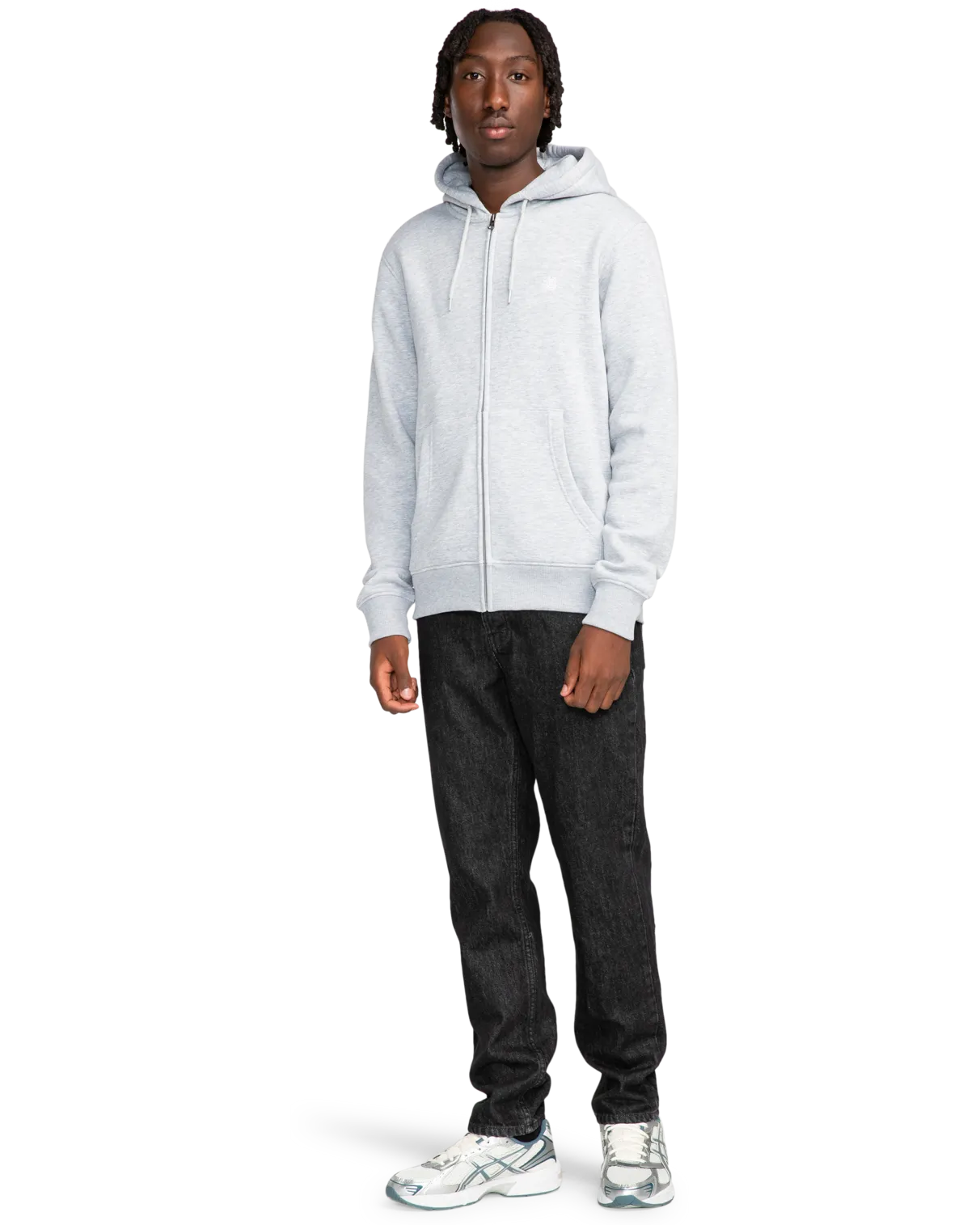 Cornell Classic Zip Hoodie in Mid Grey Heather
