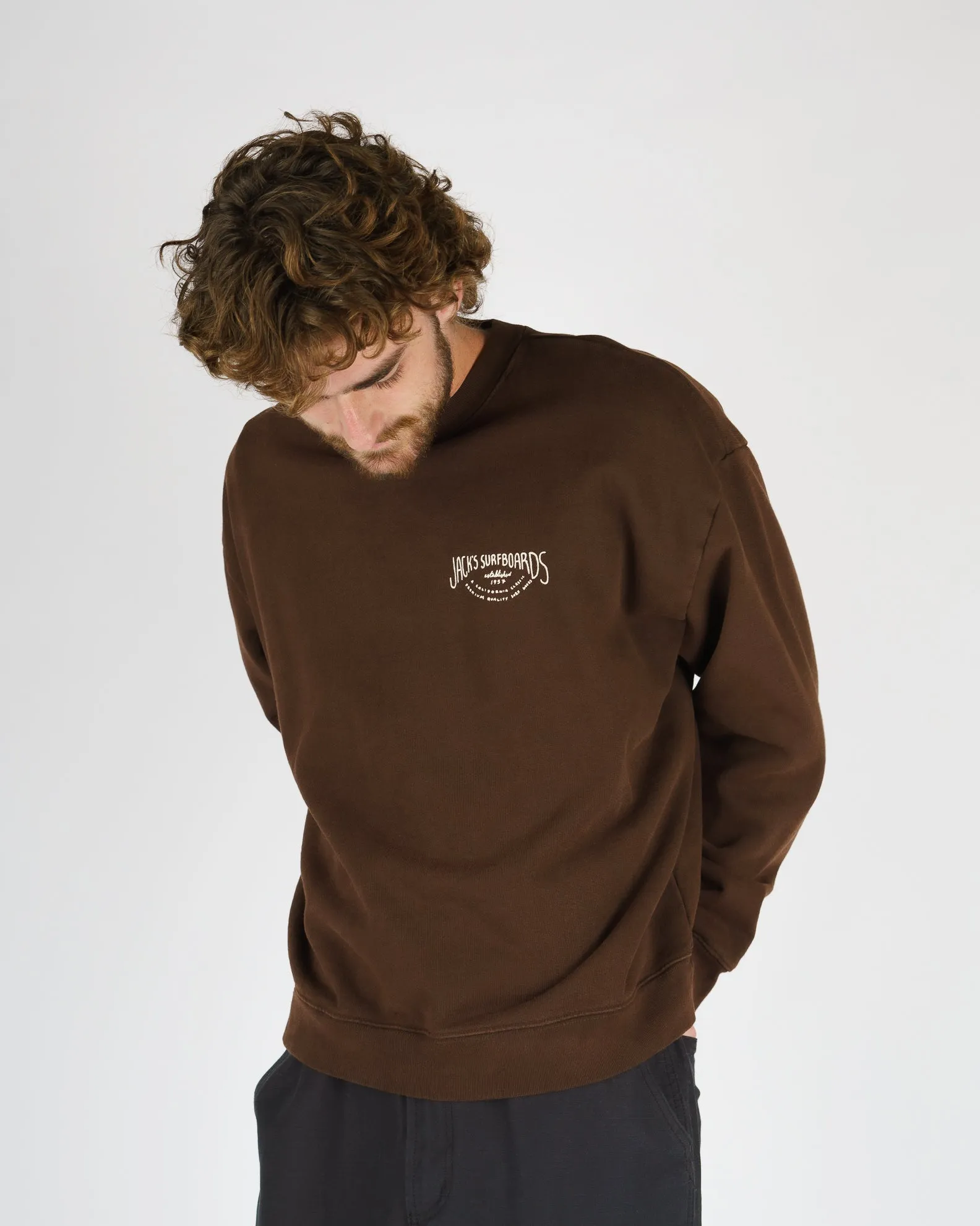 Crescent Heavyweight Crewneck - Brown
