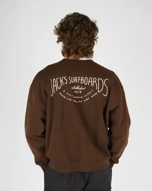 Crescent Heavyweight Crewneck - Brown