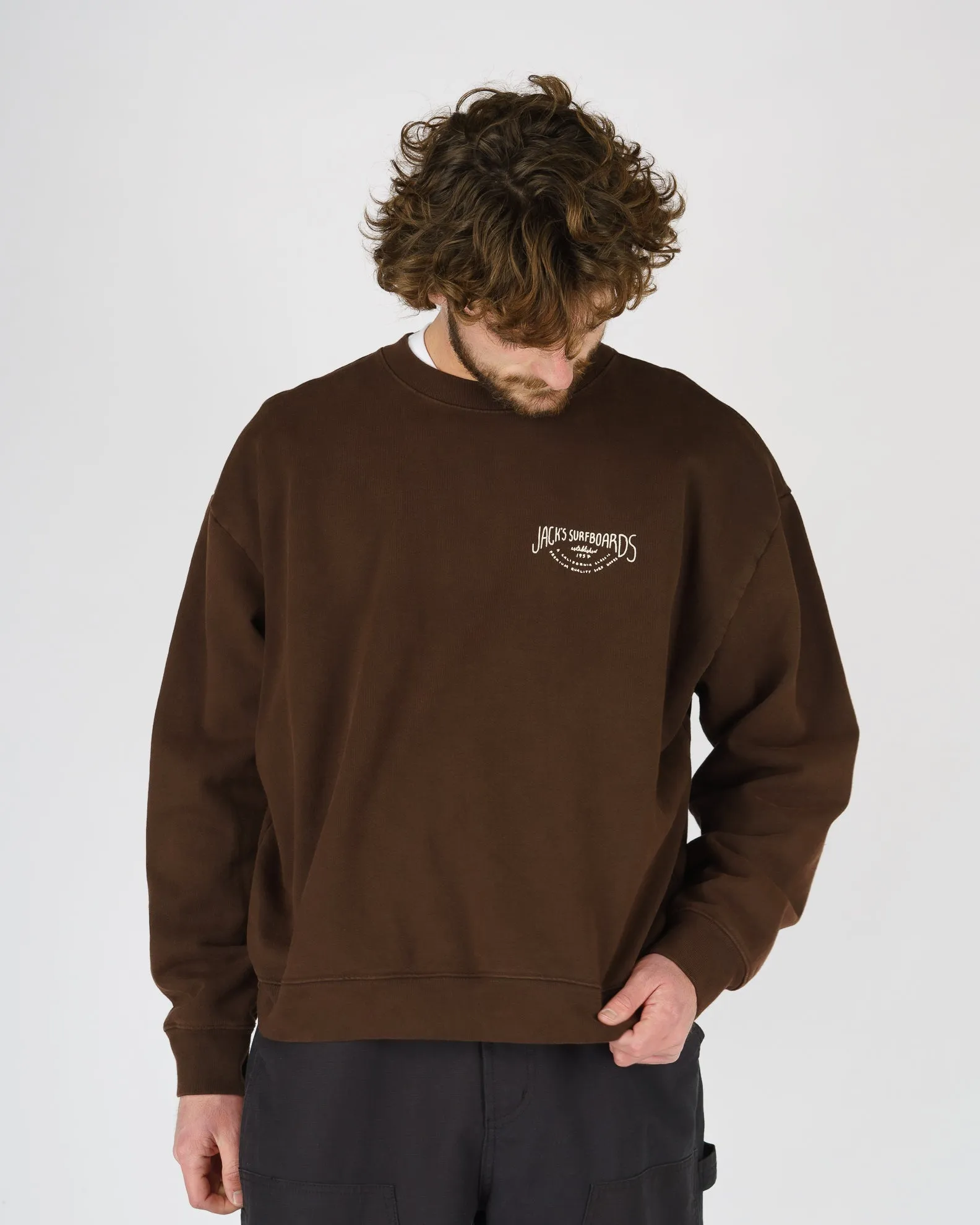 Crescent Heavyweight Crewneck - Brown