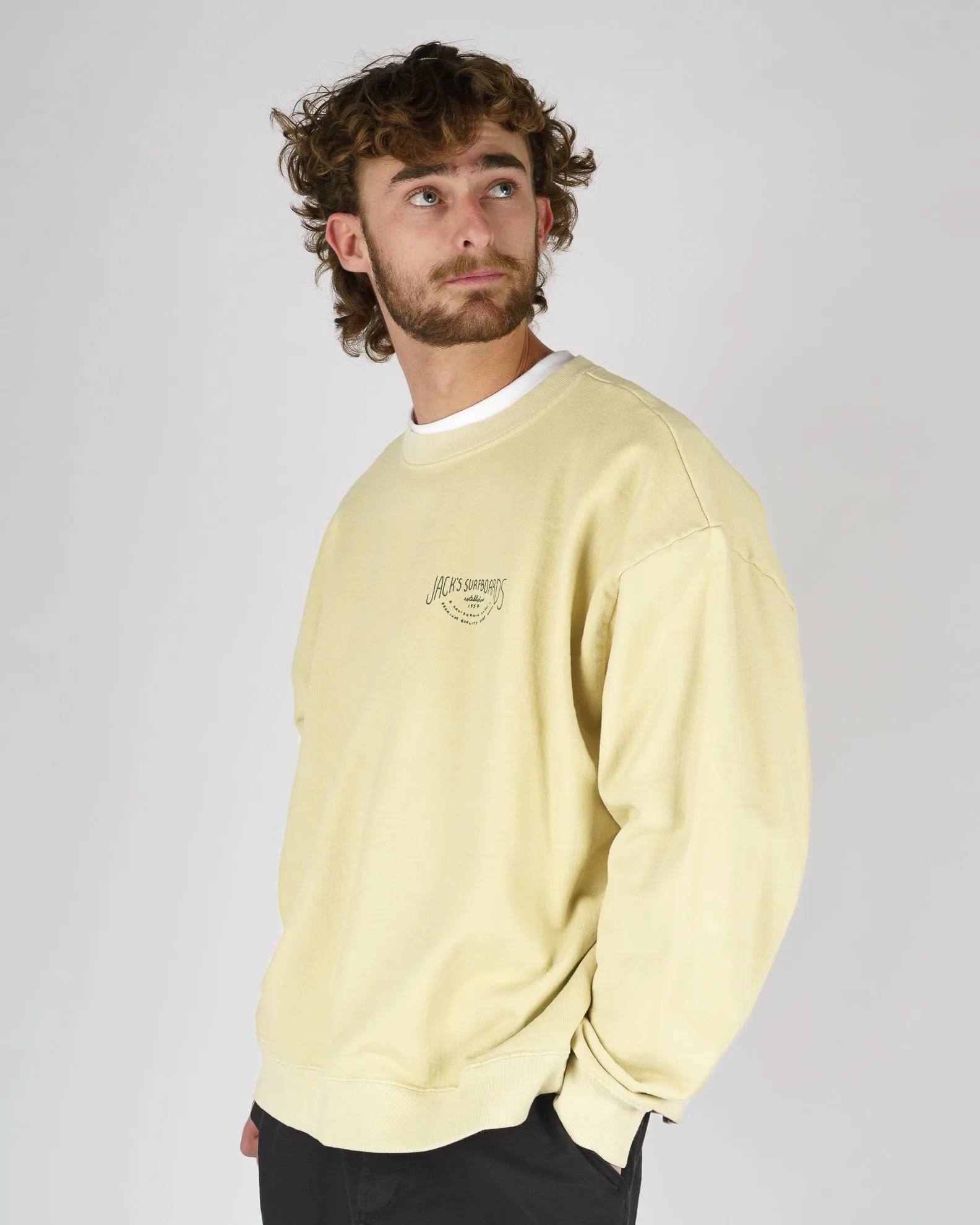 Crescent Heavyweight Crewneck - Yellow