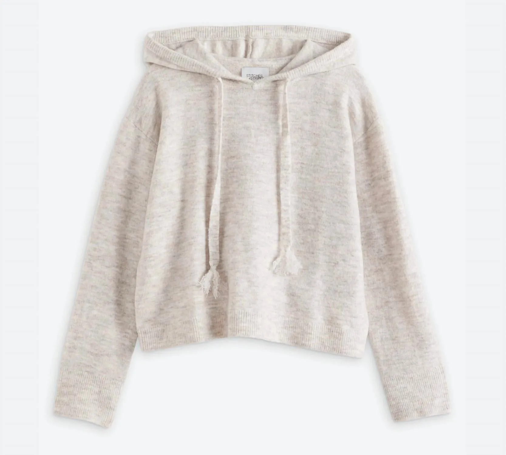 Dax Sweater Hoodie In Off White