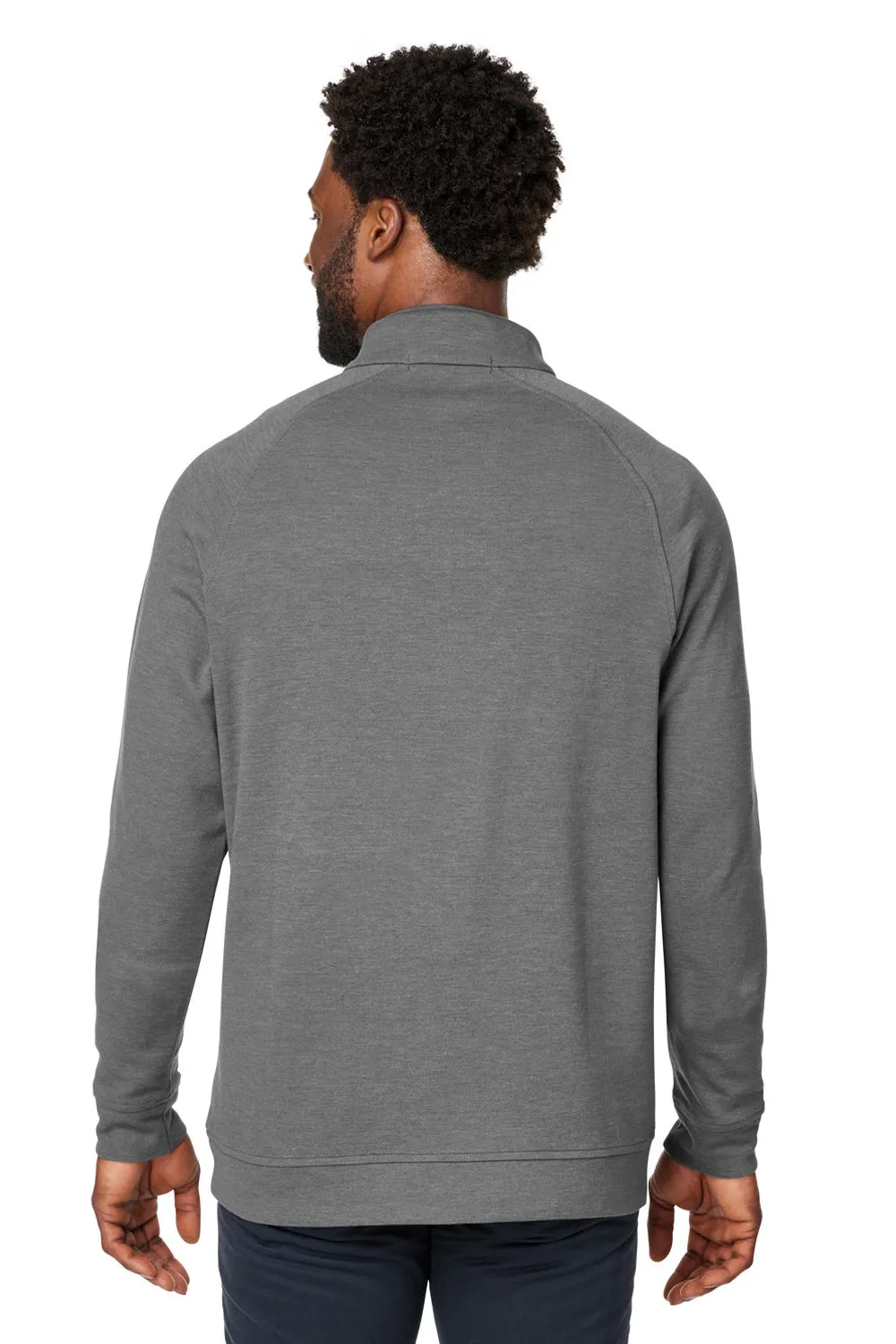 Devon & Jones Mens New Classics Charleston 1/4 Zip Sweatshirt - Graphite Grey Melange