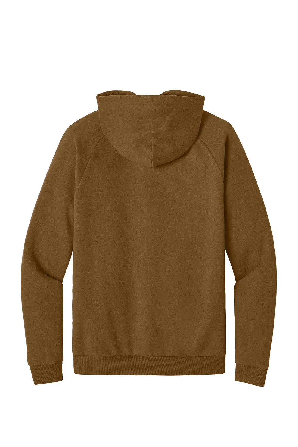 District Mens Cloud Fleece Hooded Sweatshirt Hoodie w/ Pouch Pocket - Duck Brown