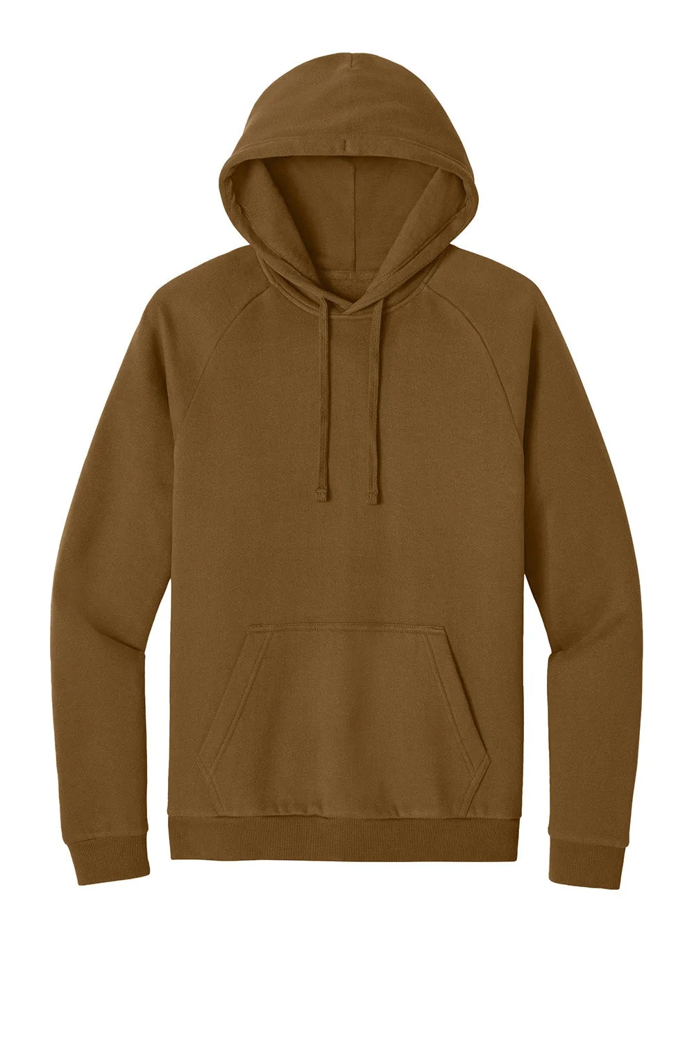 District Mens Cloud Fleece Hooded Sweatshirt Hoodie w/ Pouch Pocket - Duck Brown