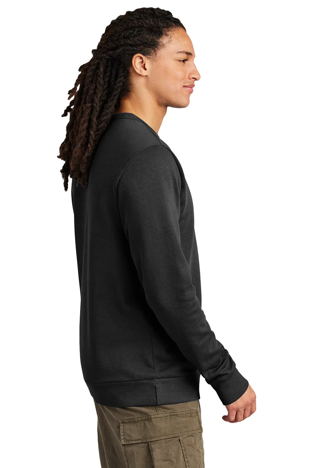 District Mens District Wash Fleece Crewneck Sweatshirt - Black
