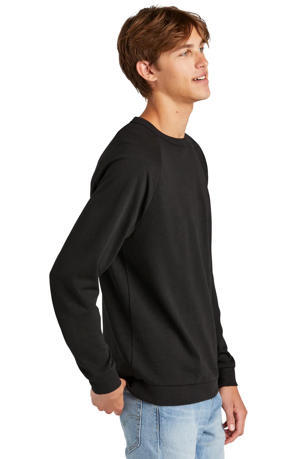 District Mens Perfect Tri Fleece Crewneck Sweatshirt - Black
