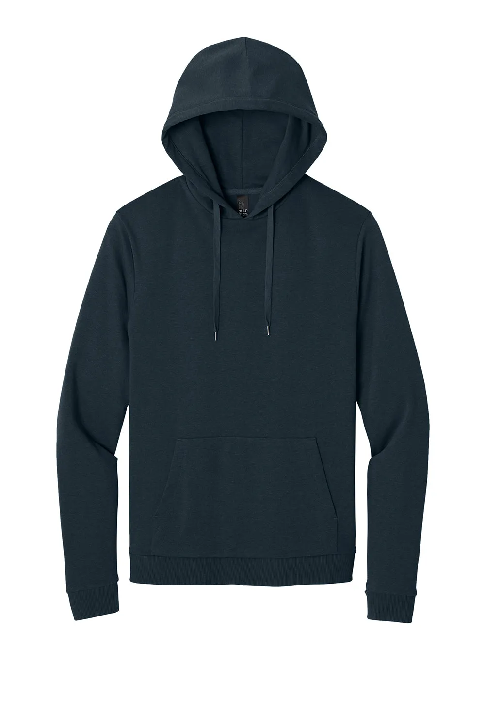 District Mens Perfect Tri Fleece Hooded Sweatshirt Hoodie w/ Pouch Pocket - New Navy Blue
