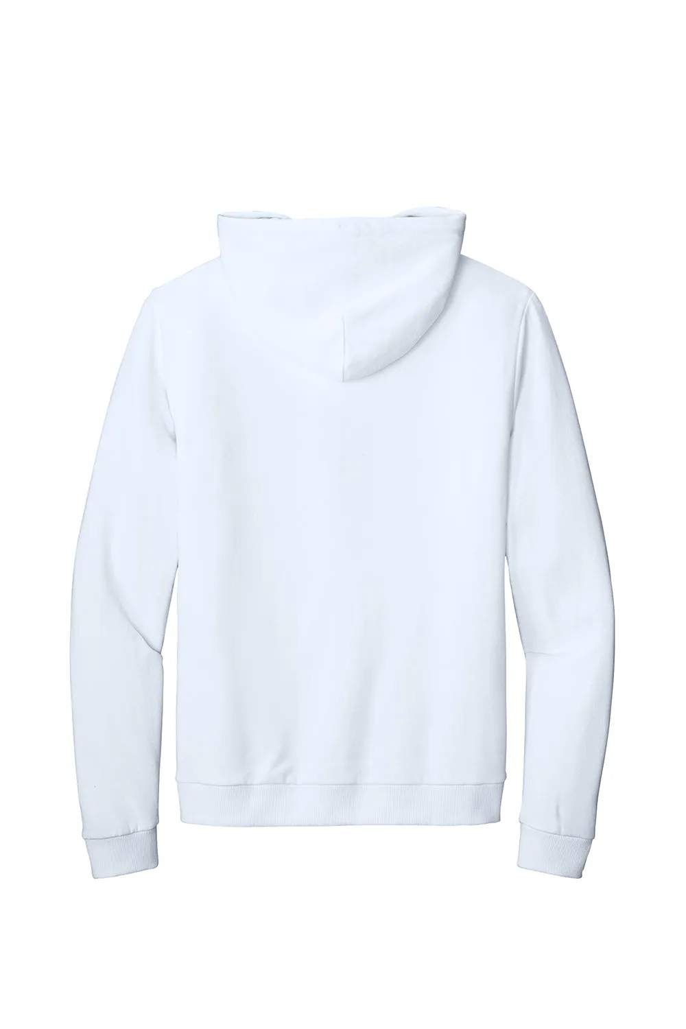 District Mens Perfect Tri Fleece Hooded Sweatshirt Hoodie w/ Pouch Pocket - White