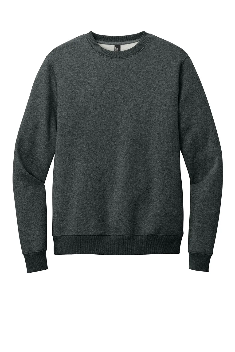District Mens Perfect Weight Fleece Crewneck Sweatshirt - Heather Charcoal Grey