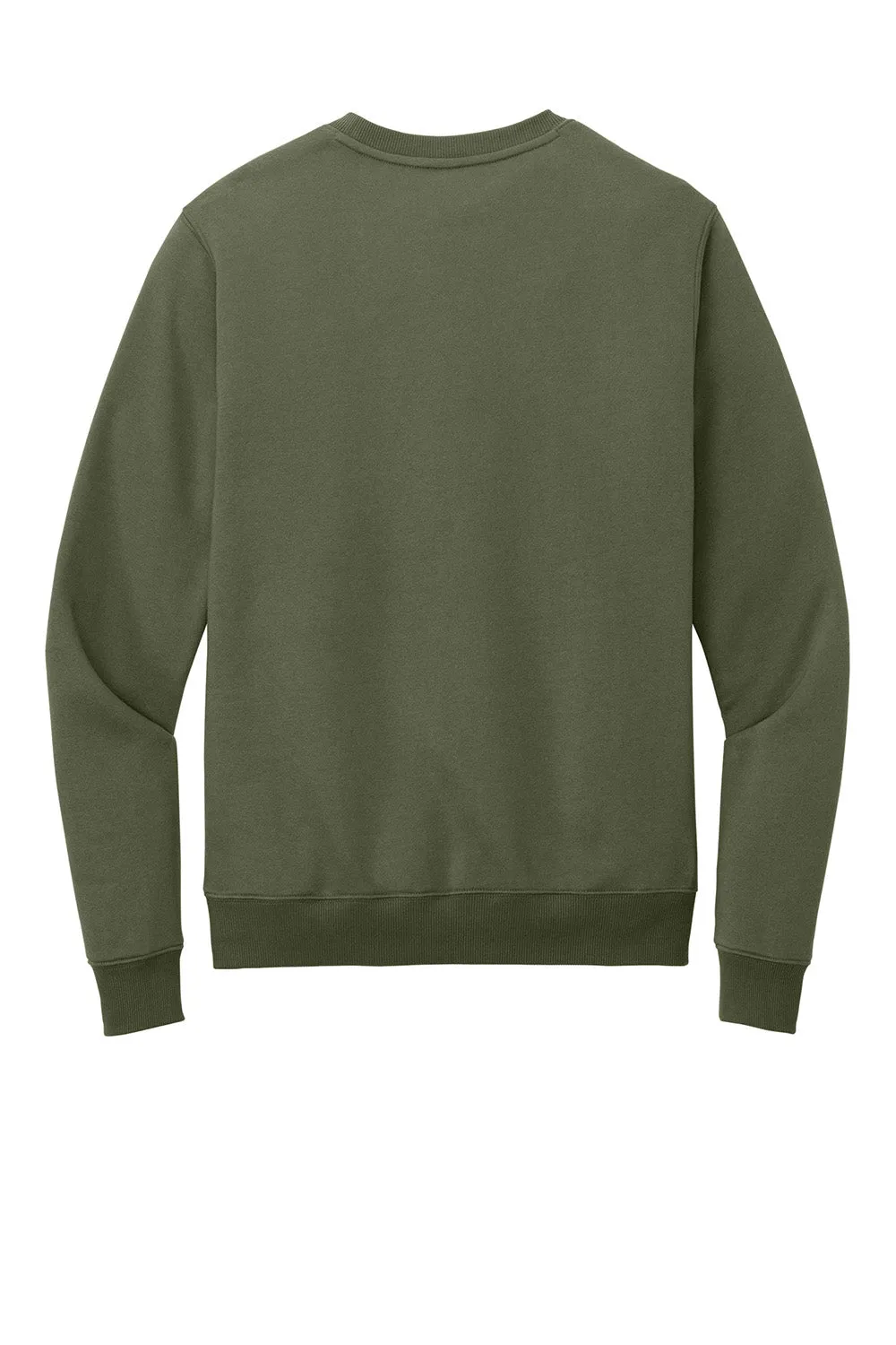 District Mens Perfect Weight Fleece Crewneck Sweatshirt - Military Green