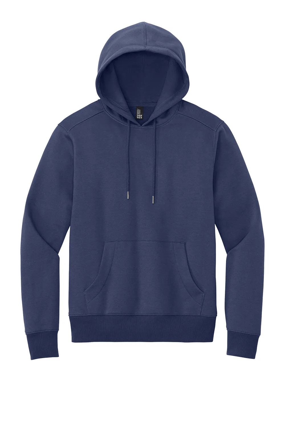 District Mens Perfect Weight Fleece Hooded Sweatshirt Hoodie w/ Pouch Pocket - Tanzanite Blue