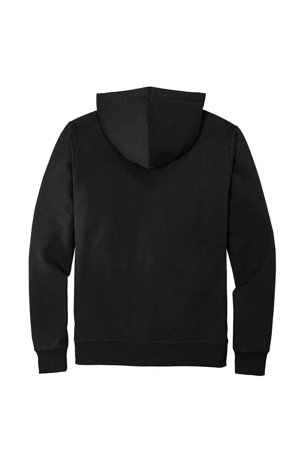 District Mens Re-Fleece Full Zip Hooded Sweatshirt Hoodie w/ Pockets - Black