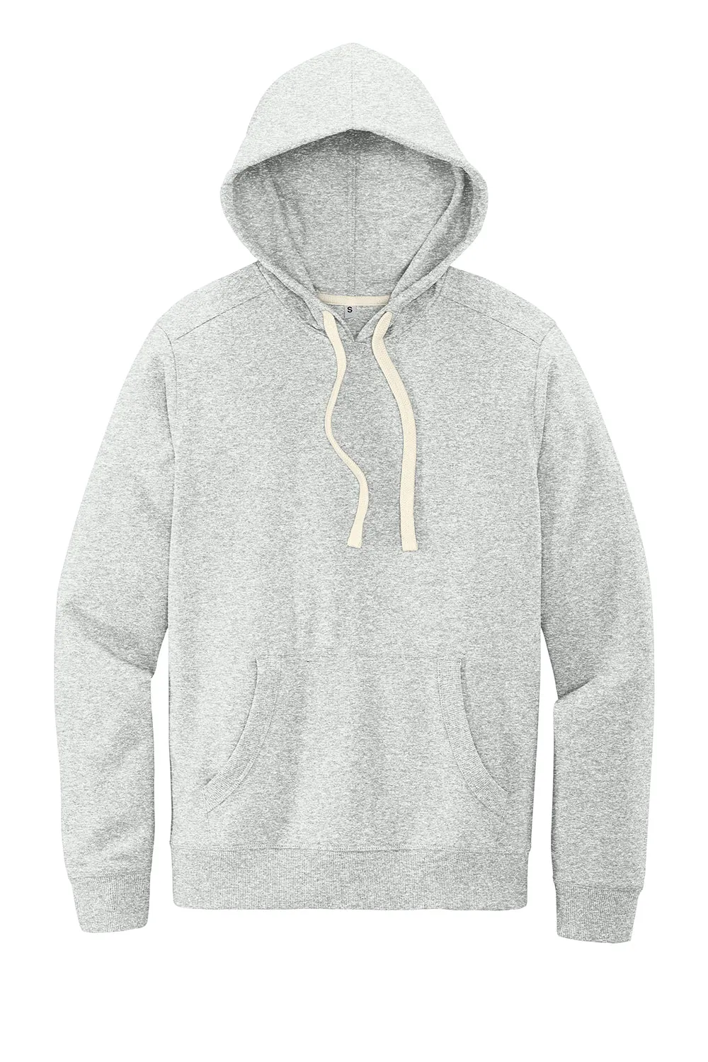 District Mens Re-Fleece Hooded Sweatshirt Hoodie w/ Pouch Pocket - Ash Grey