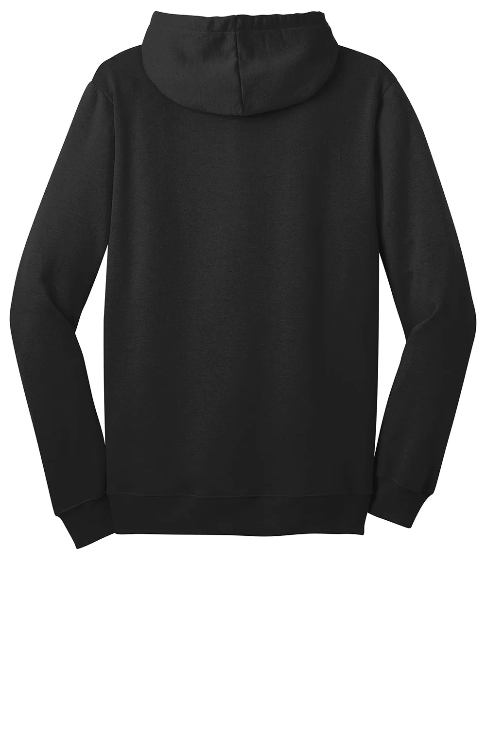 District Mens The Concert Fleece Full Zip Hooded Sweatshirt Hoodie w/ Pockets - Black