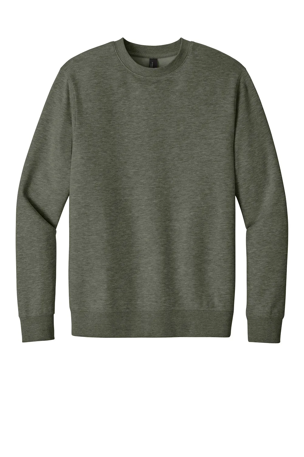 District Mens Very Important Fleece Crewneck Sweatshirt - Heather Olive Green