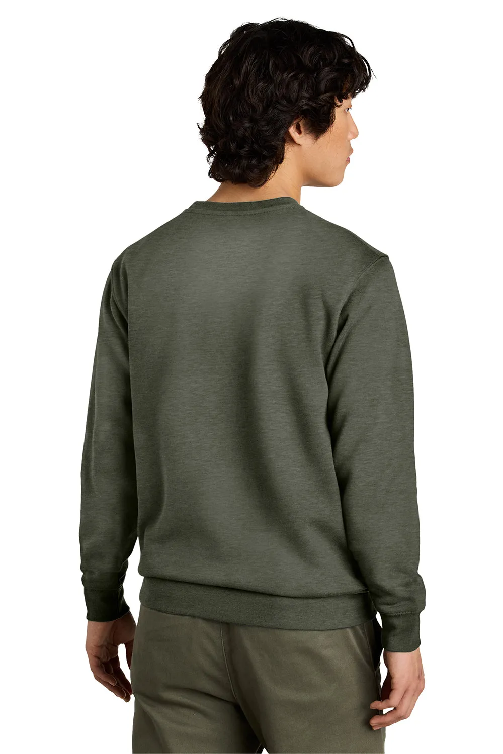 District Mens Very Important Fleece Crewneck Sweatshirt - Heather Olive Green