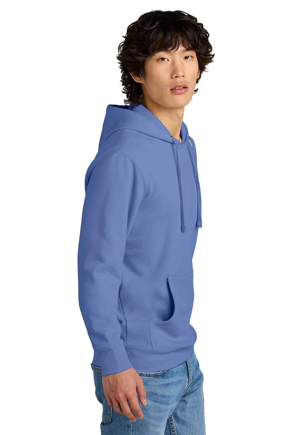 District Mens Very Important Fleece Hooded Sweatshirt Hoodie w/ Pouch Pocket - Electric Purple