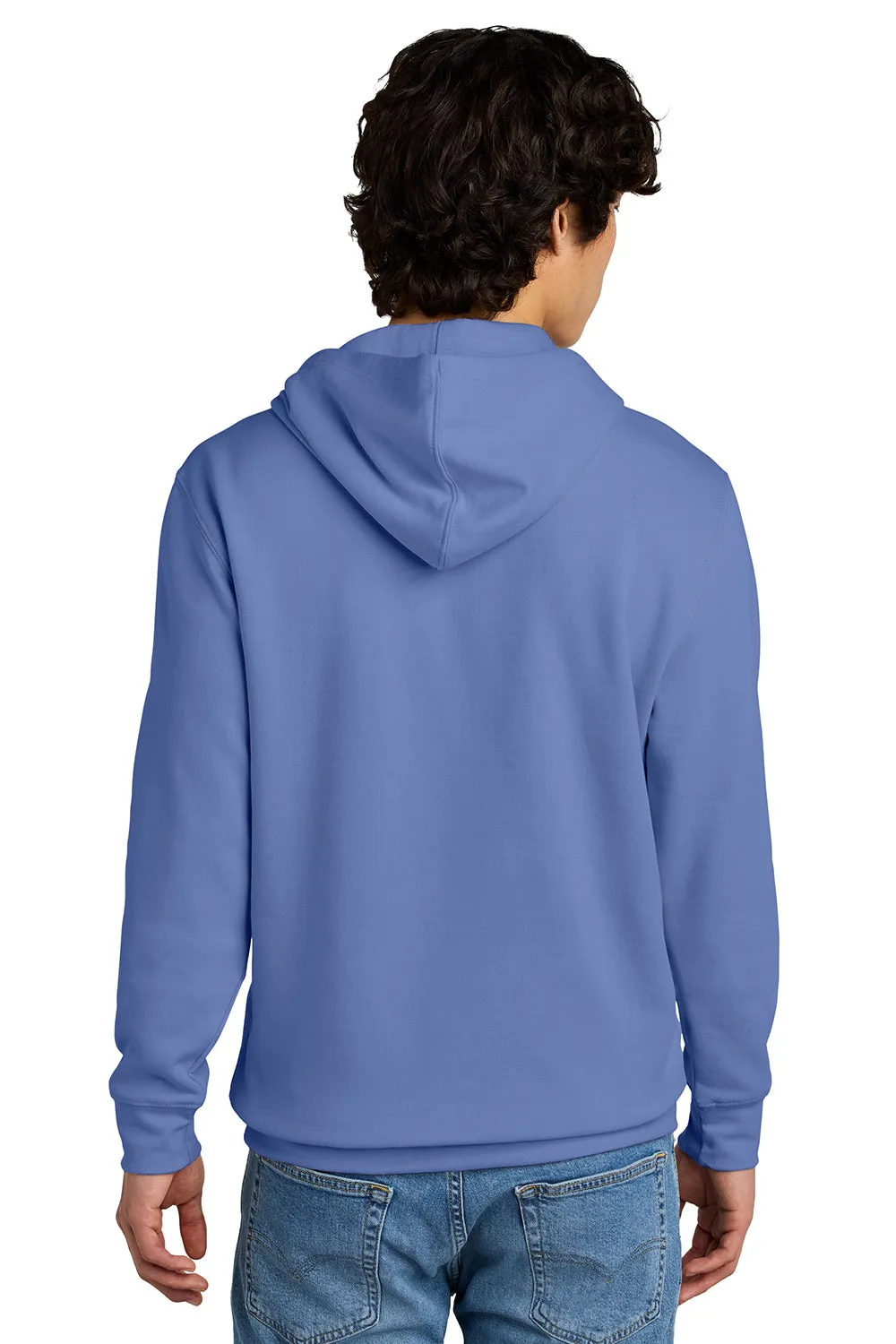 District Mens Very Important Fleece Hooded Sweatshirt Hoodie w/ Pouch Pocket - Electric Purple