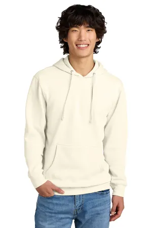 District Mens Very Important Fleece Hooded Sweatshirt Hoodie w/ Pouch Pocket - Gardenia