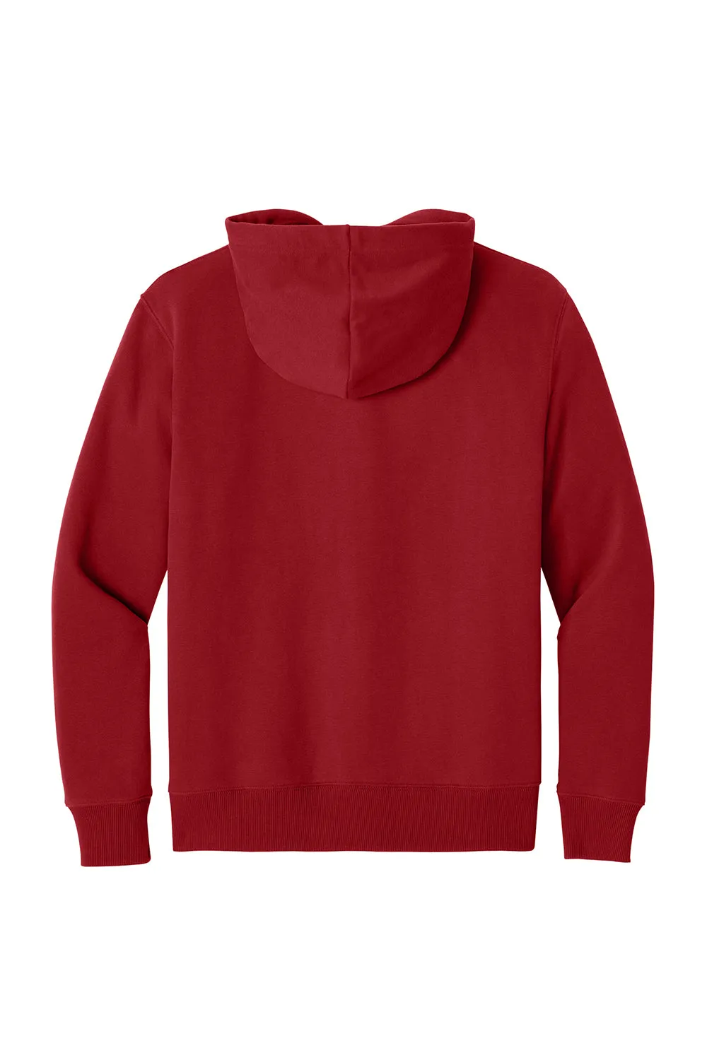 District Mens V.I.T. Heavyweight Fleece Hooded Sweatshirt Hoodie w/ Pouch Pocket - Classic Red
