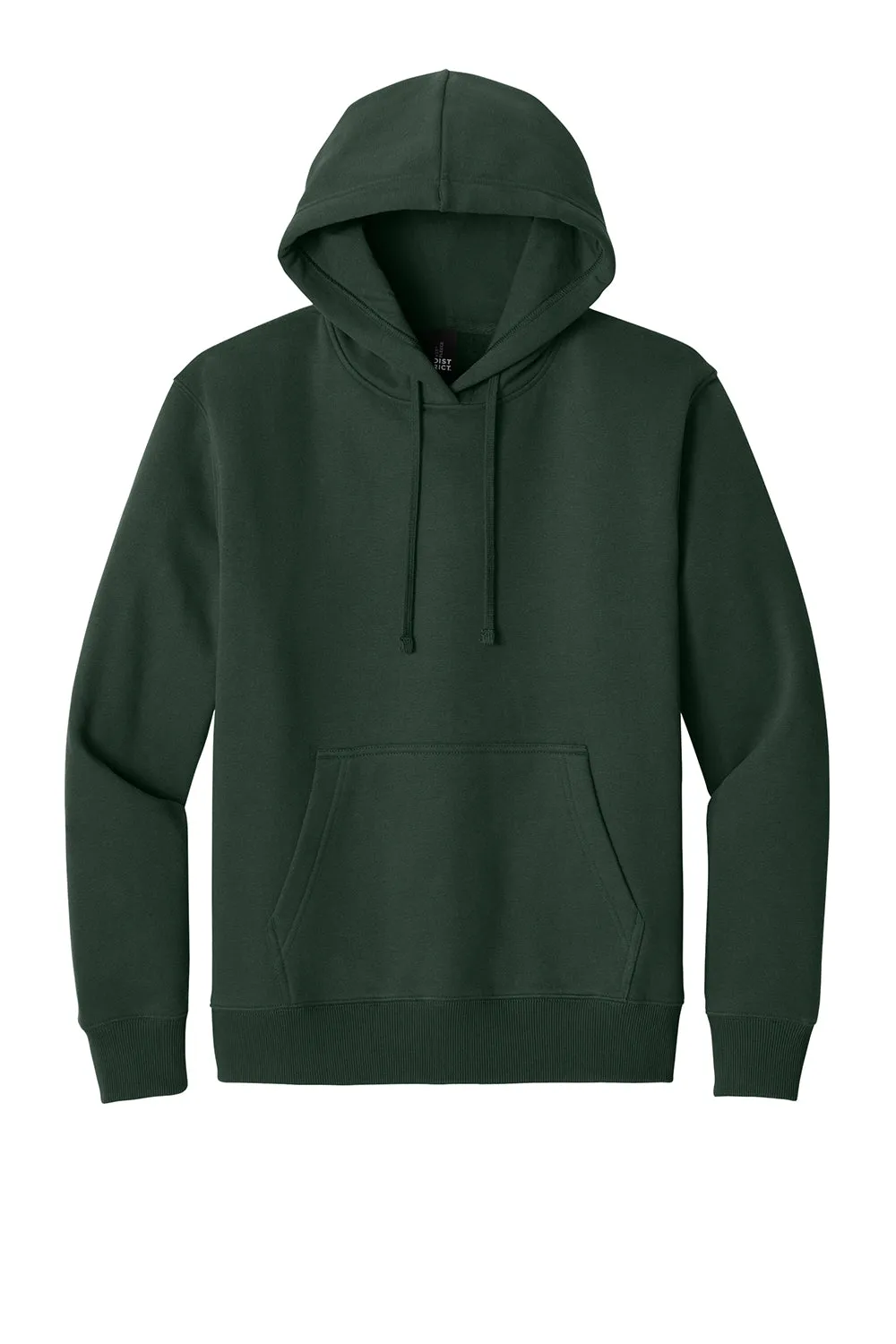 District Mens V.I.T. Heavyweight Fleece Hooded Sweatshirt Hoodie w/ Pouch Pocket - Forest Green
