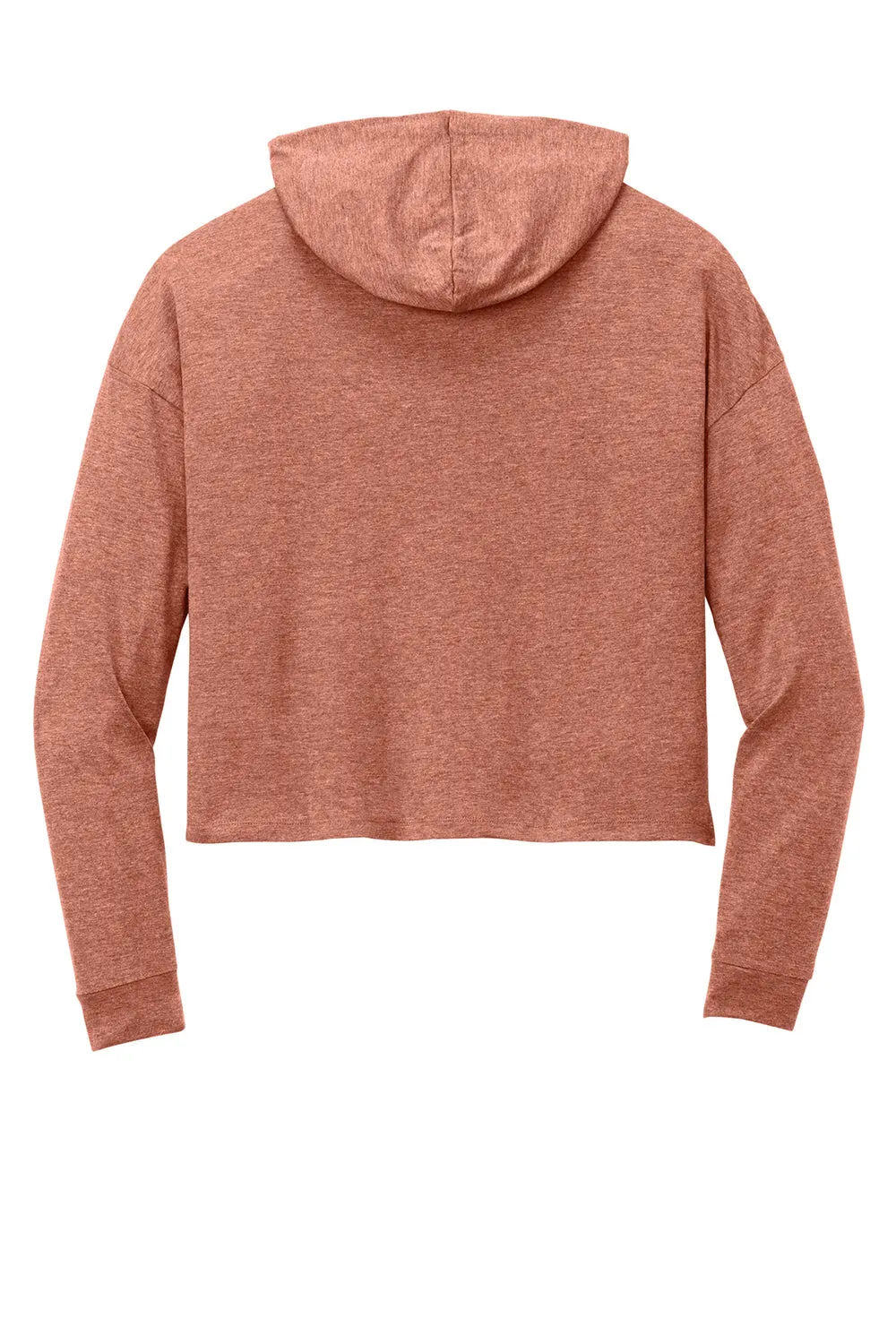 District Womens Perfect Tri Midi Hooded Sweatshirt Hoodie - Heather Desert Rose