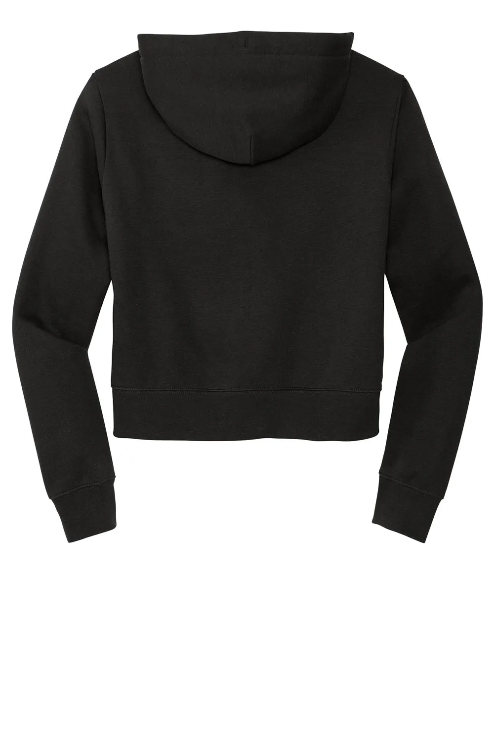 District Womens V.I.T. Fleece Full Zip Hooded Sweatshirt Hoodie w/ Pockets - Black