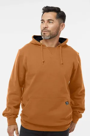 Dri Duck Mens Woodland Fleece Hooded Sweatshirt Hoodie w/ Pouch Pocket - Saddle Brown