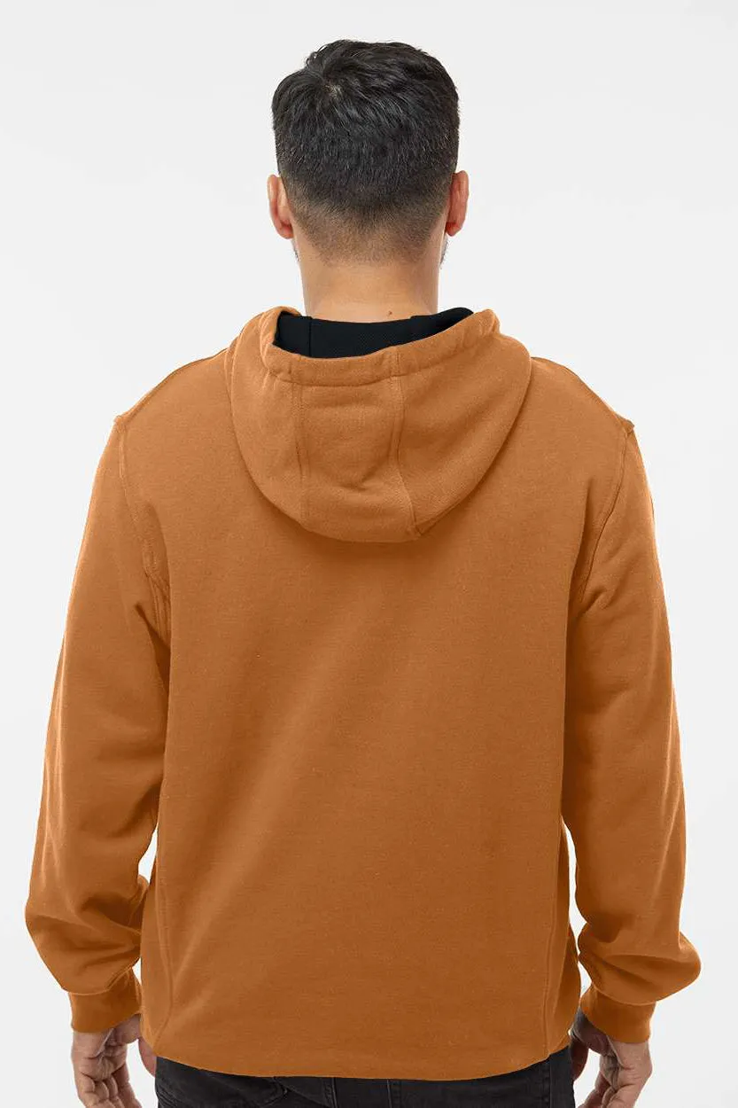 Dri Duck Mens Woodland Fleece Hooded Sweatshirt Hoodie w/ Pouch Pocket - Saddle Brown