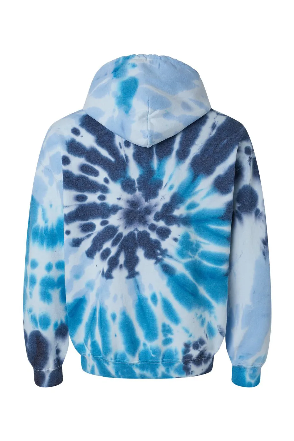 Dyenomite Mens Blended Tie Dyed Hooded Sweatshirt Hoodie w/ Pouch Pocket - Stillwater