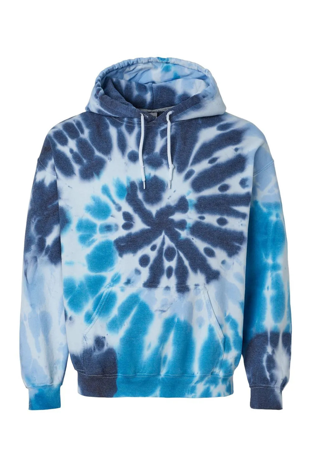 Dyenomite Mens Blended Tie Dyed Hooded Sweatshirt Hoodie w/ Pouch Pocket - Stillwater