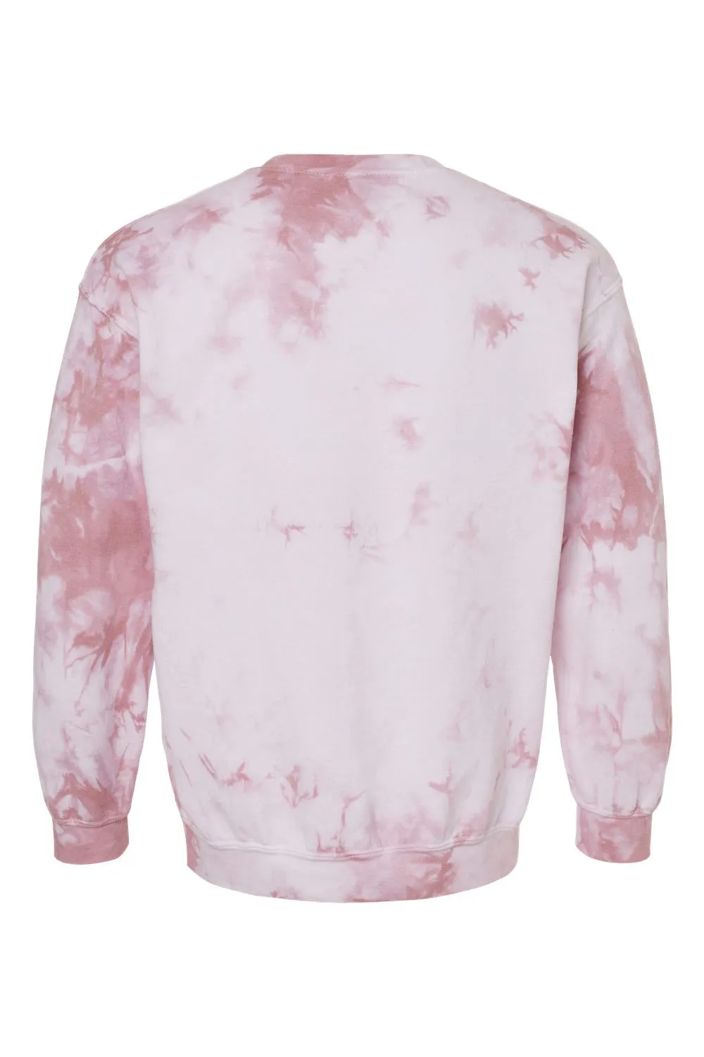 Dyenomite Mens Tie Dyed Crewneck Sweatshirt - Rose Crystal