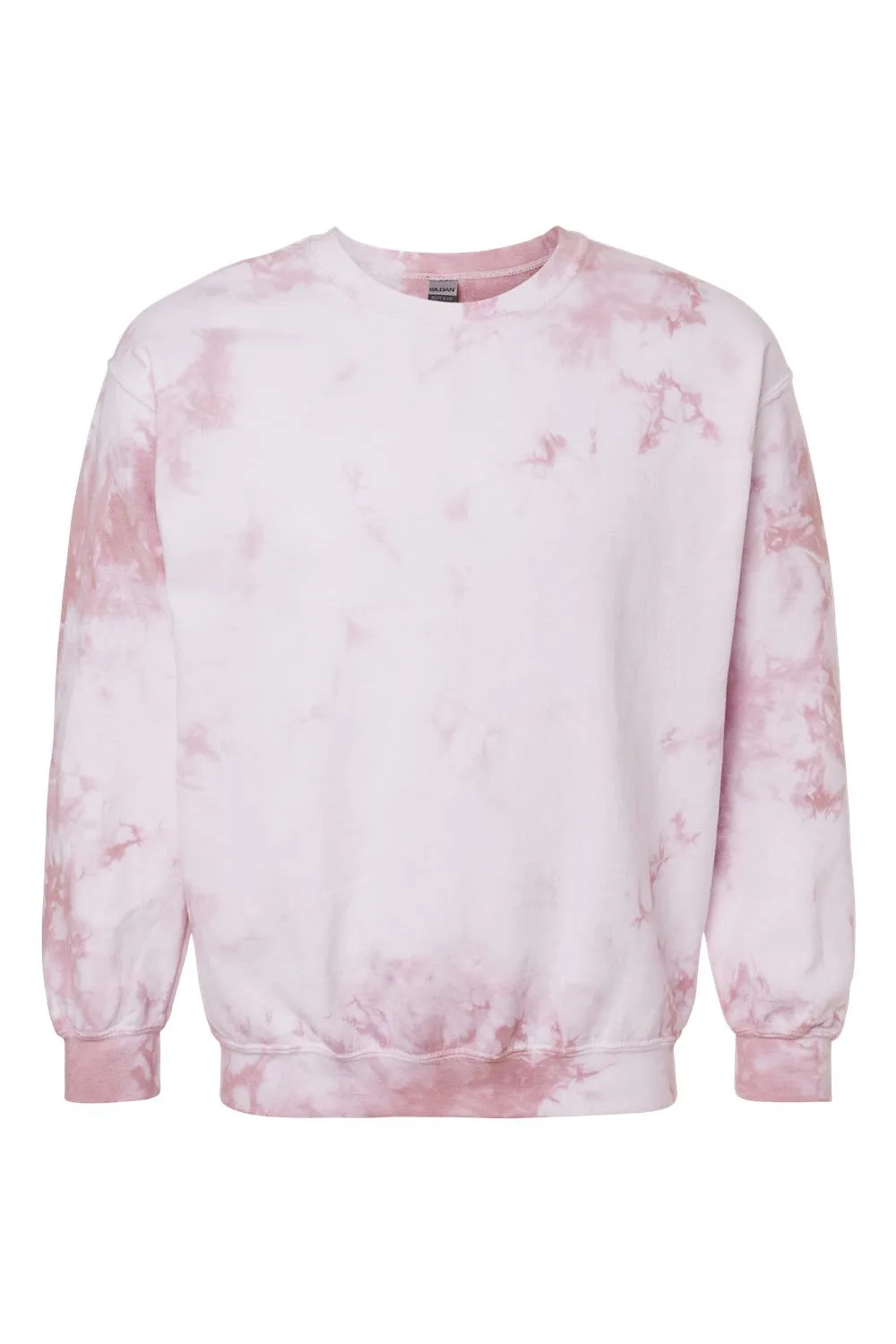 Dyenomite Mens Tie Dyed Crewneck Sweatshirt - Rose Crystal