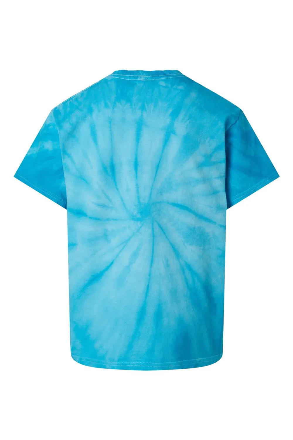 Dyenomite Youth Cyclone Pinwheel Tie Dyed Short Sleeve Crewneck T-Shirt - Turquoise