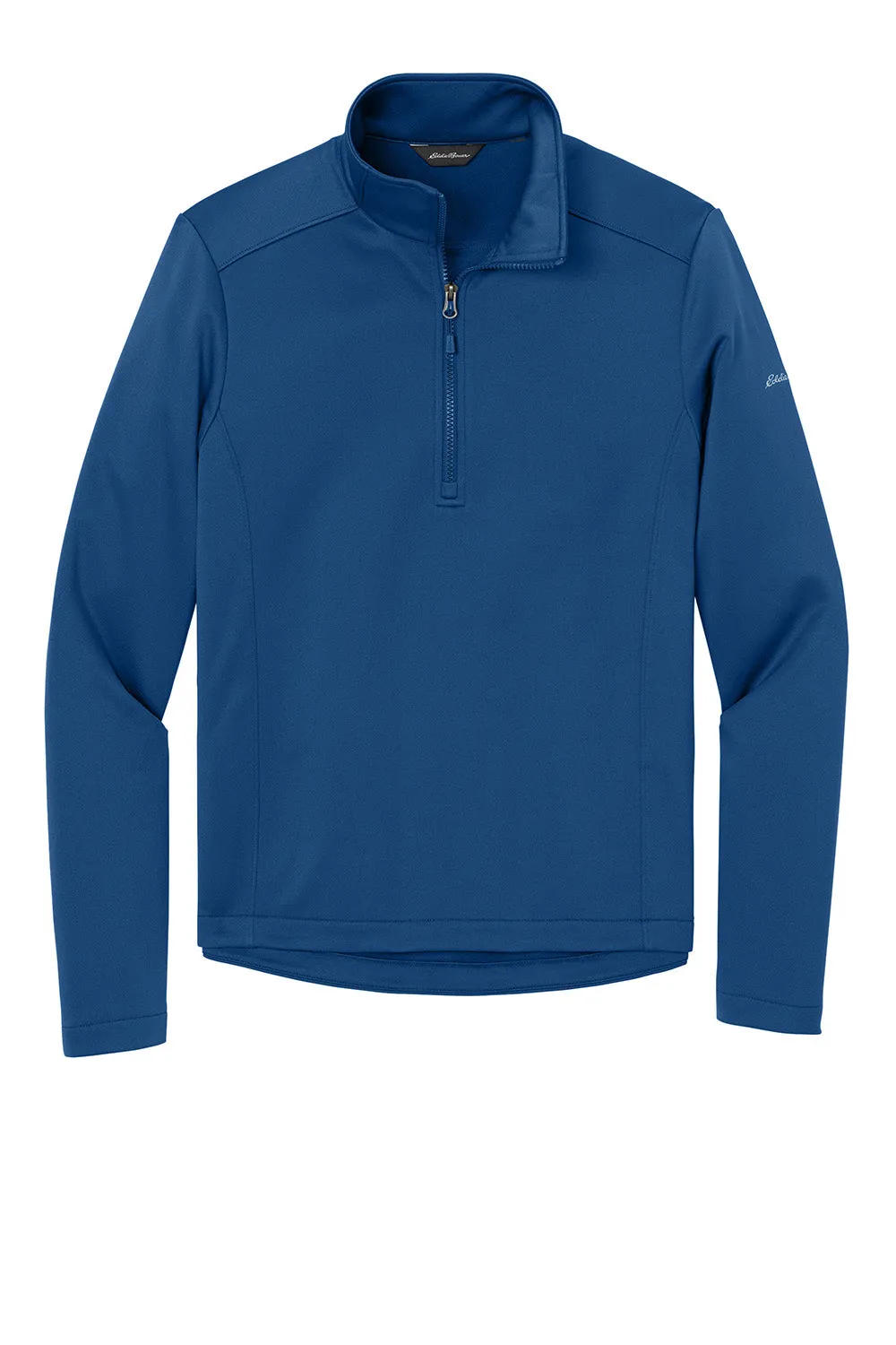 Eddie Bauer Mens Smooth Fleece 1/4 Zip Sweatshirt - Cobalt Blue